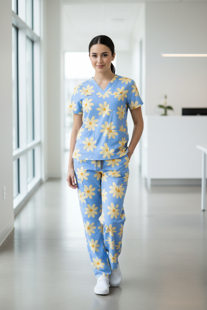 SUNNY DAISY SCRUB SET